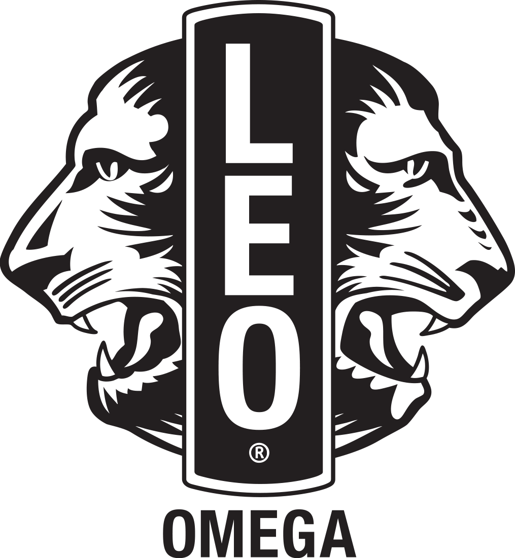Leo Omega Logo B&w - Lions Club International (1015x1101), Png Download