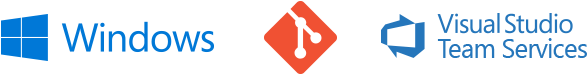 Three-up Display Of Logos With Windows, Git, And Visual - Visual Studio Application Lifecycle Management (740x417), Png Download