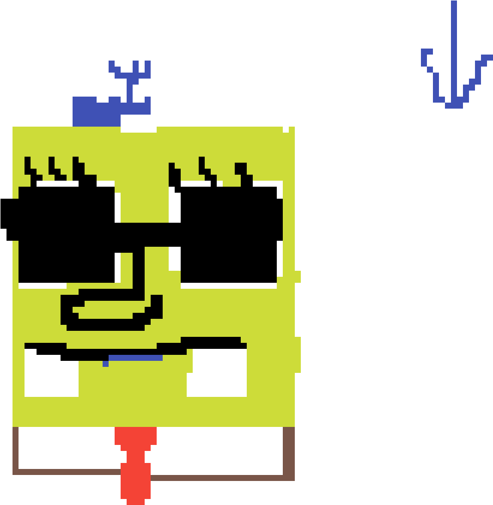 Pixilart Spongebob By Anonymous - Graphic Design (1200x1200), Png Download