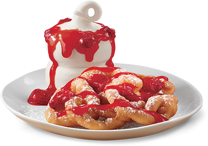 Product Details Dqbakes Funnel Strawberry 2 - Funnel Cake A La Mode (940x500), Png Download