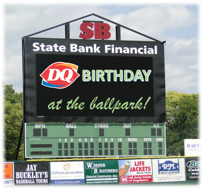 Dq Birthday At The Ballpark - 8ft Custom Flag With Ground Stake-single Quantity(1) (700x653), Png Download