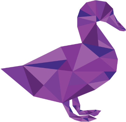 Duck On Water Logo - Duck & Water Logo (412x401), Png Download