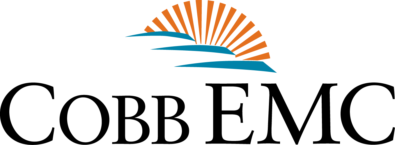 Cobb Emc Logo, Sun, Mountains - Cobb Emc (1357x501), Png Download