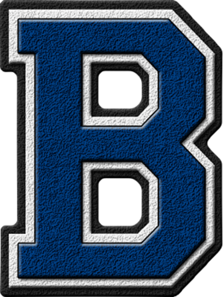 The Sapulpa Chieftains Defeat The Bartlesville Bruins - Blue Varsity Letter B (720x960), Png Download