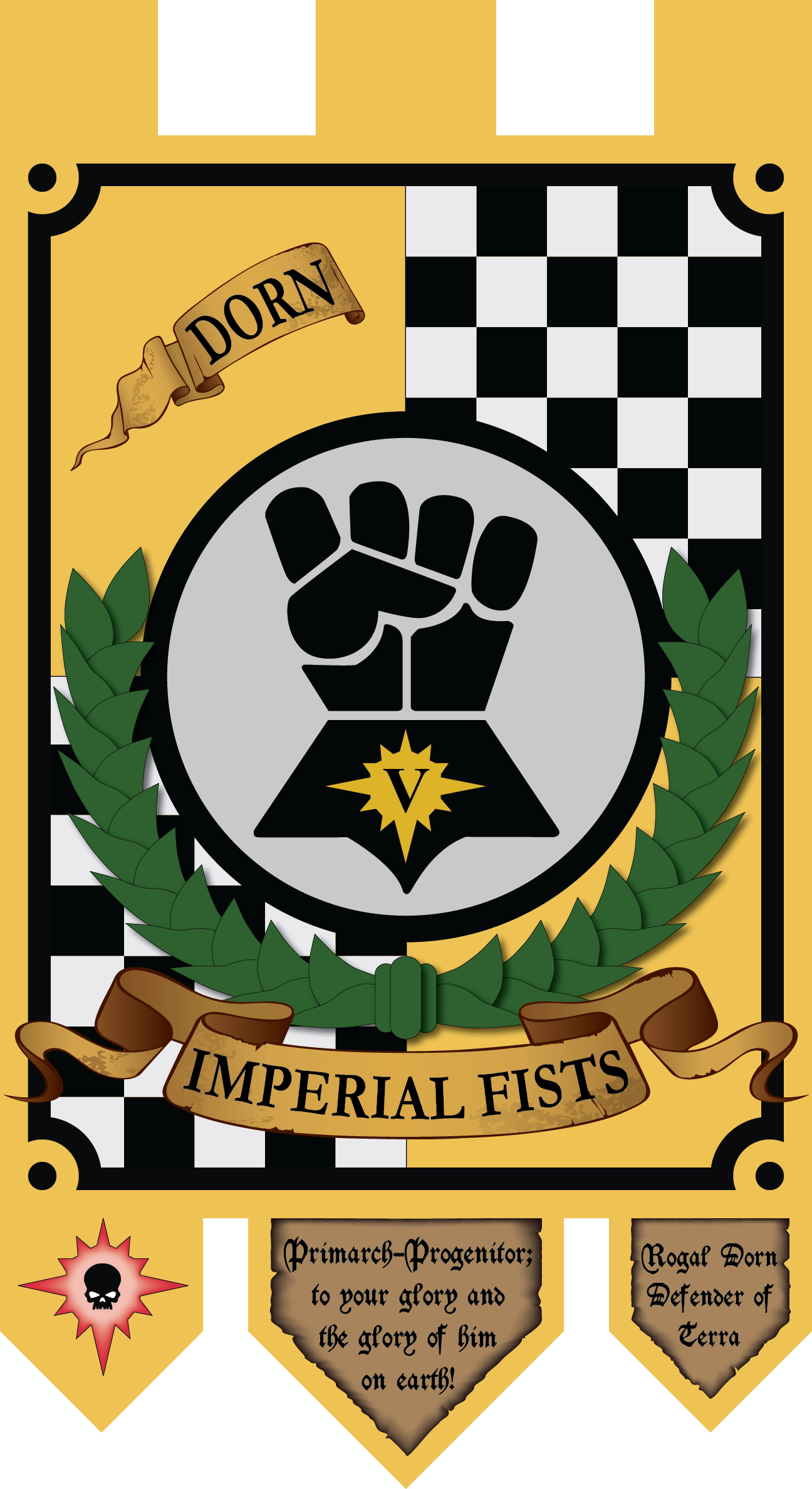 Imperial Fists - Imperial Fists Banner (1296x2376), Png Download