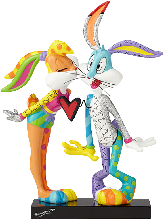 Kissing Lola & Bugs Bunny 7” Statue By Romero Britto - Lola Bunny Y Bugs Bunny (570x763), Png Download