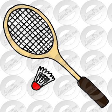 Badminton Clipart Badminton Racket - Dessin Raquette De Tennis Png (380x380), Png Download