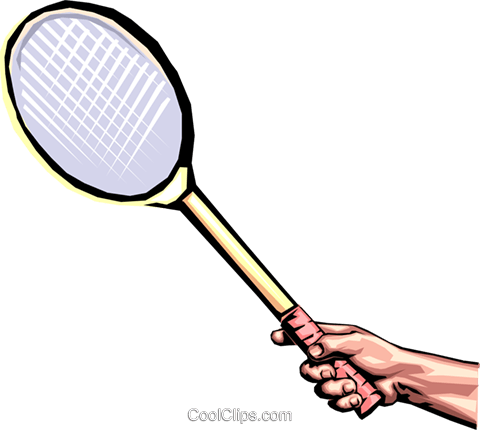 Badminton Racket Royalty Free Vector Clip Art Illustration - Badminton (480x430), Png Download