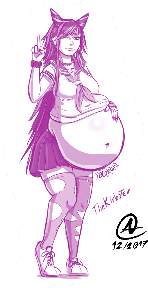 Ibuki's Ibelly [request] - Illustration (547x1037), Png Download