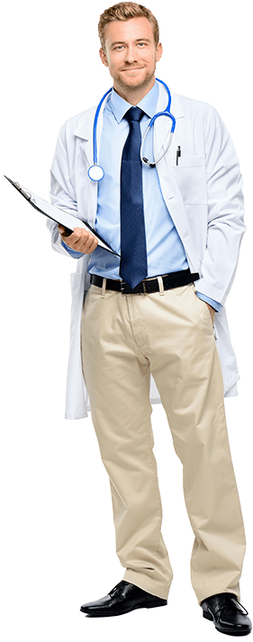 کلینیک مجازی کلینیک من - Doctor Full Image Png (300x722), Png Download