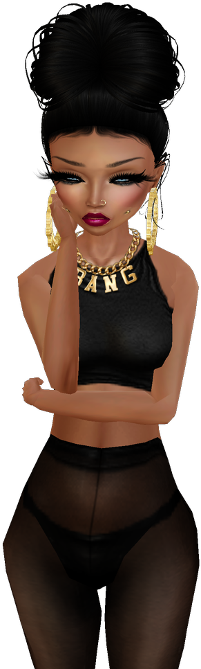 Google Search Sexy Black Art, Black Women Art, Outfit - Avatar Imvu Negra Png (744x1024), Png Download