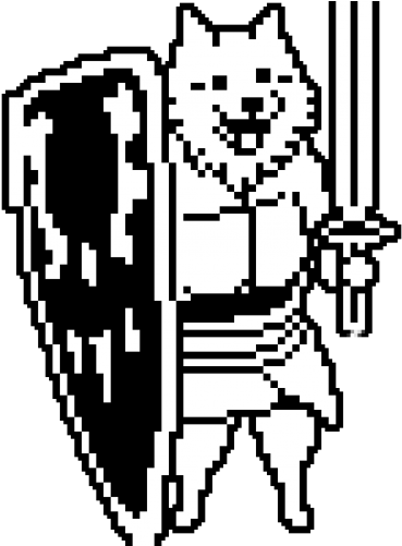 Reference Image - - Undertale Lesser Dog Sprite (500x500), Png Download