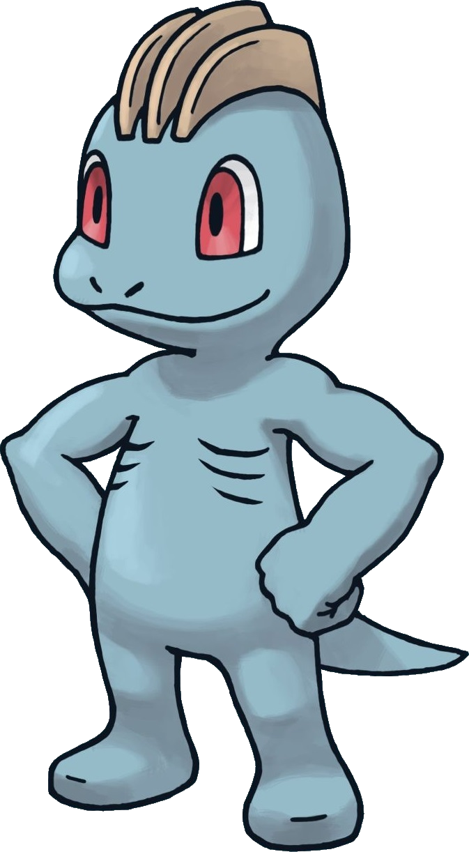 [ Img] - Imagens Do Pokemon Machop (673x1222), Png Download