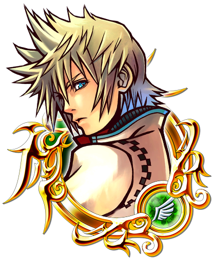 Roxas Art [ex] - Kingdom Hearts Unchained Stained Glass #1 Ex+ (413x504), Png Download