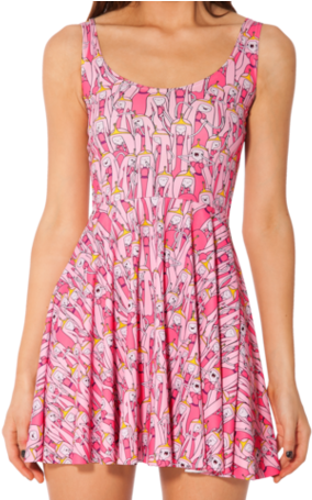 Princess Bubblegum Scoop Skater Dress - Purple Princess Bubblegum Dress (303x454), Png Download