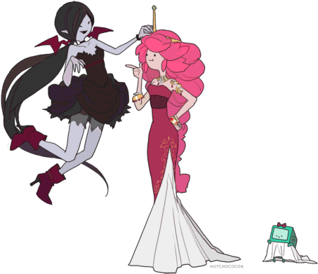 And Muffin As Princess Bubblegum - Adventure Time Princess Marceline (500x426), Png Download