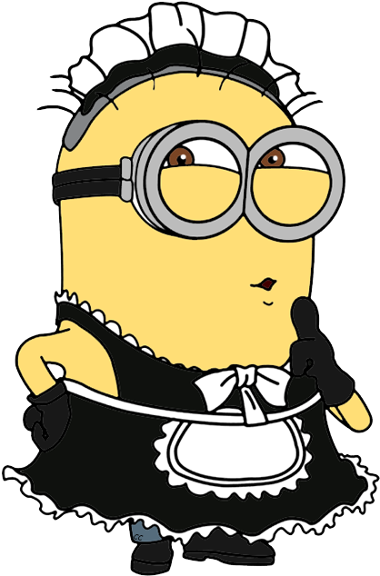 Despicable Me Clip Art Cartoon Starfish Minion - Maid Minion (428x640), Png Download