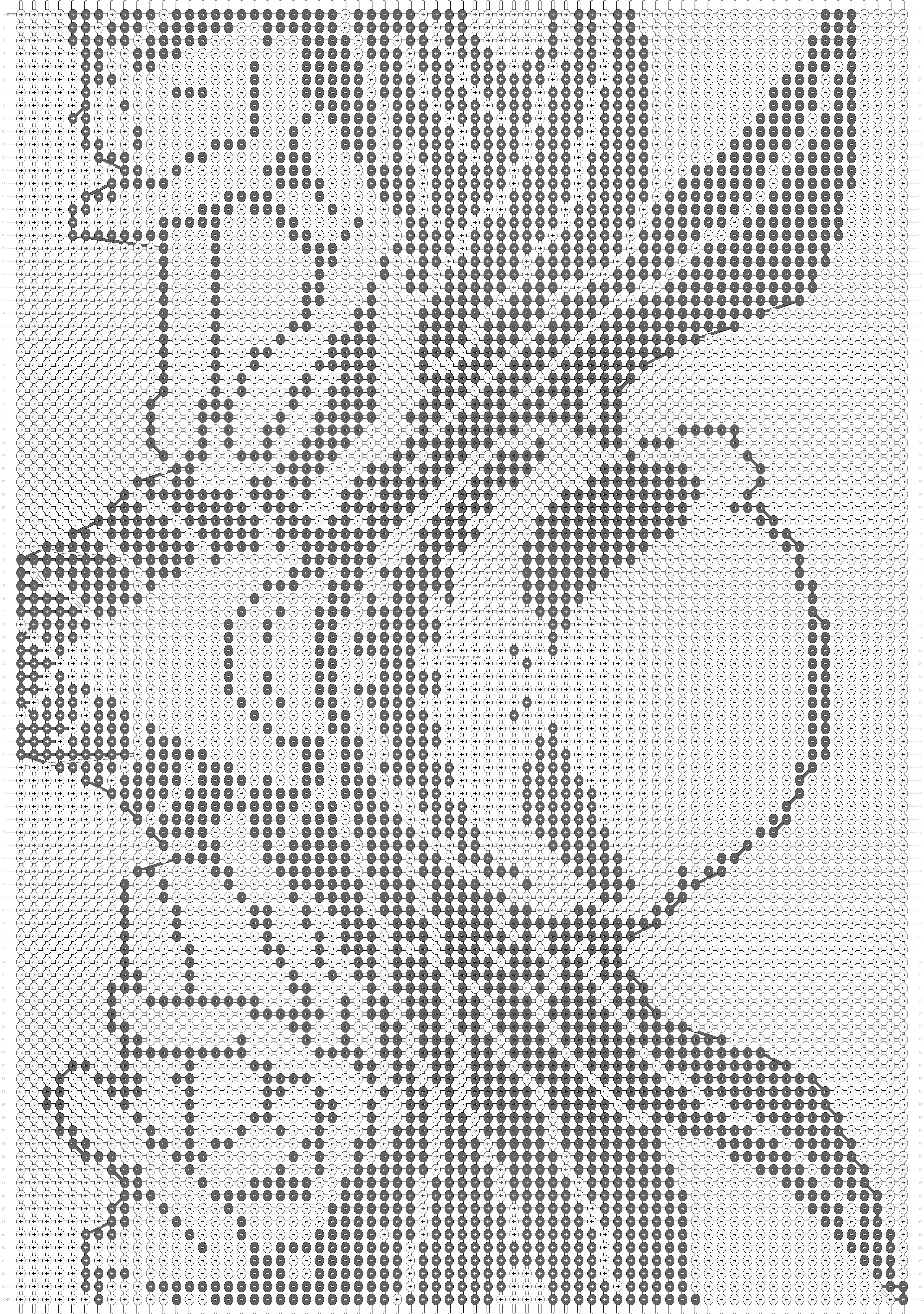Download Preview - Nightmare Before Christmas Bead Pattern (3704x5272), Png Download