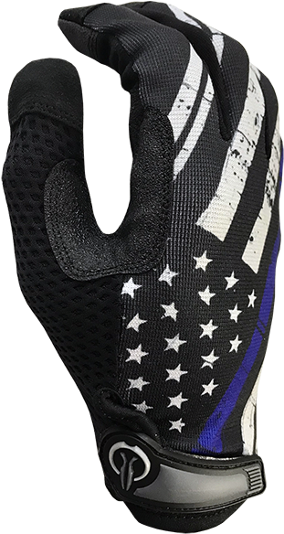 Blue Line Full Finger Flag - Exercise (400x634), Png Download
