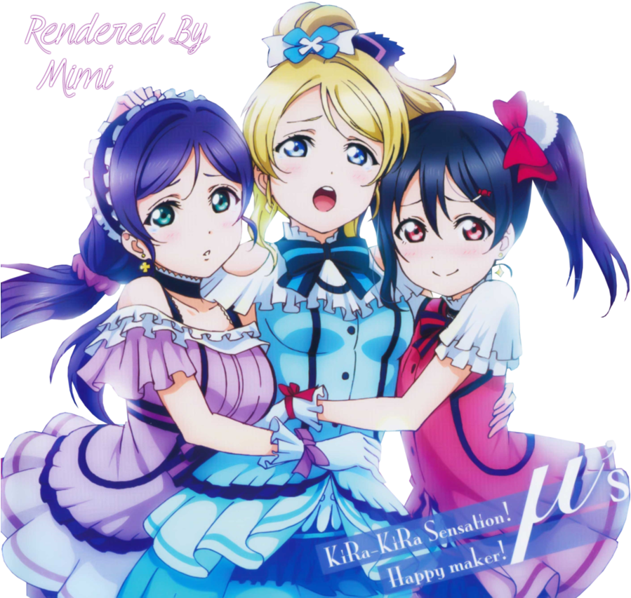 Love Live Render By Kawaii Mimi Chii - Love Live Nico Eli Nozomi (905x882), Png Download