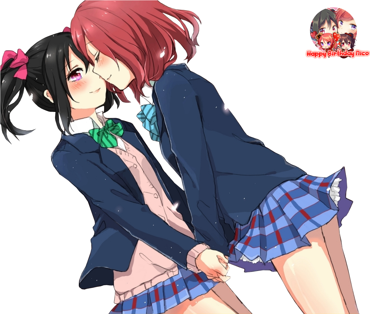 Ken Renders Ken Renders Maki X Nico Ken Renders Happy - Cartoon (1206x1014), Png Download