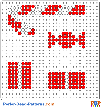 Perler Bead Pattern Little Christmas - Weihnachten Bügelperlen Vorlage (350x350), Png Download