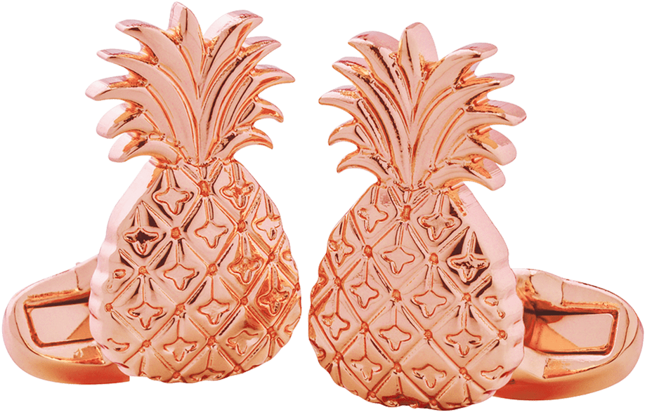 Elyx Boutique Copper Pineapple Cufflinks Cutout Min - Absolut Elyx Vodka 70cl (1000x1000), Png Download