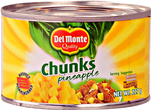 Pineapple Chunks Png - Pineapple Slice Del Monte (504x308), Png Download