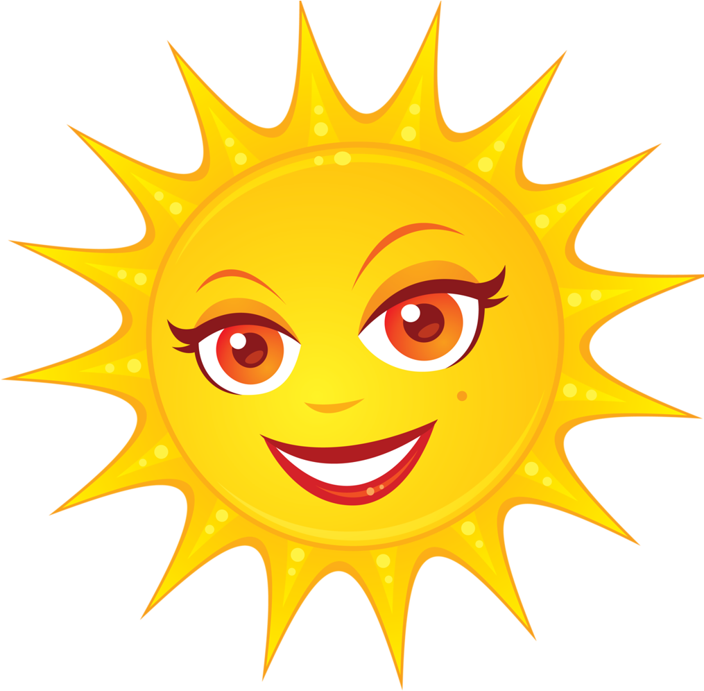 Солнце С Лицом - Sunshine Clipart (1024x1001), Png Download