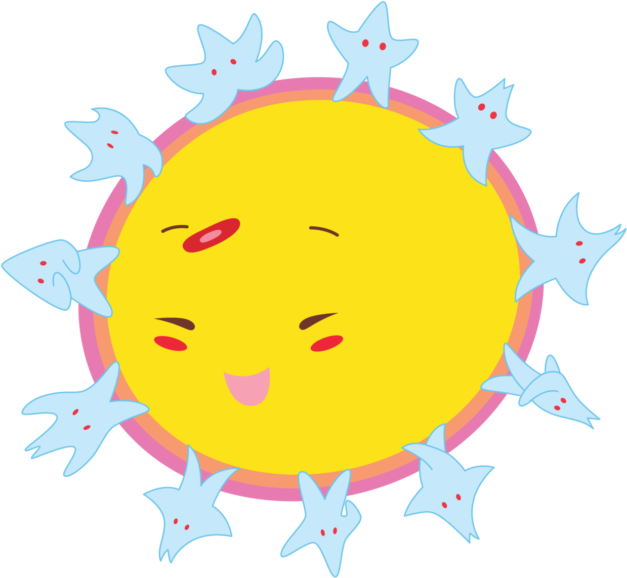 By Yenty Jap Fake Tattoo, Cute Sun - Circle (1448x2048), Png Download
