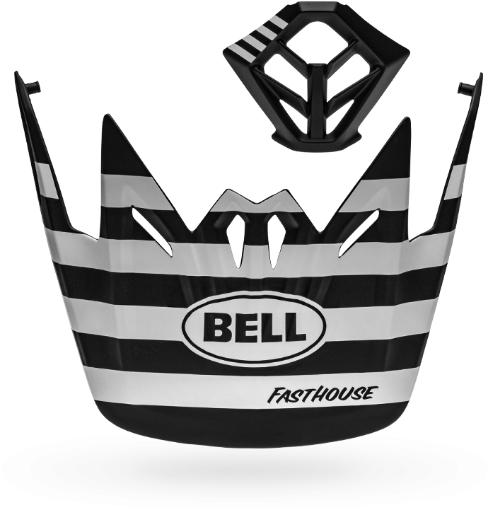 Fh Stripes Bell Mtb Visor Mouthpiece Kit Black/white - Bell Sports (760x760), Png Download