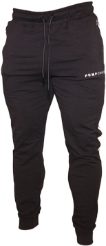 Men's Track Style Joggers - Black Pants Mens Athletic (600x400), Png Download