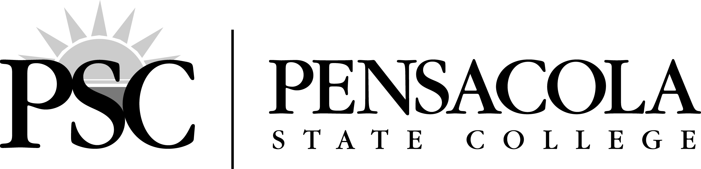 Decorative Image Of Psc Horzlogo Blk V67rrc , Branding - Pensacola State College (2457x595), Png Download