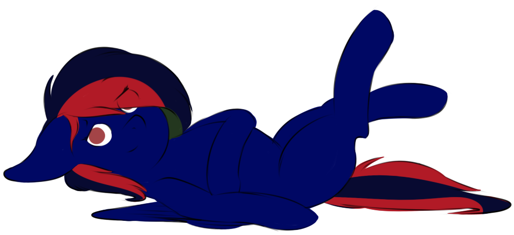 Waffy-butt, Laying Down, Lying, Oc, Oc - Cartoon (1016x472), Png Download