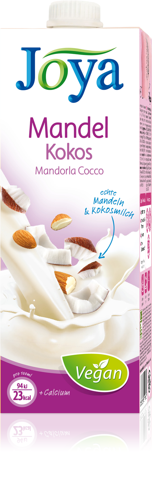 Joya Almond Coconut Drink 1 Liter Tetra Pack Carton - Joya Mandel Amendoa (1400x1583), Png Download