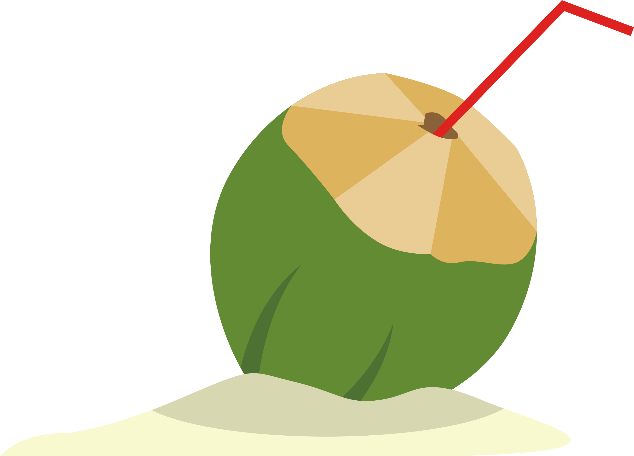 Coconut Milk Coconut Water - Kelapa Muda Vektor Png (2646x1902), Png Download