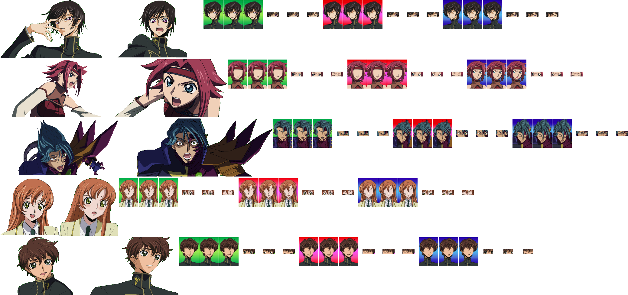 Click For Full Sized Image In-game Facesets - Cartoon (2091x981), Png Download