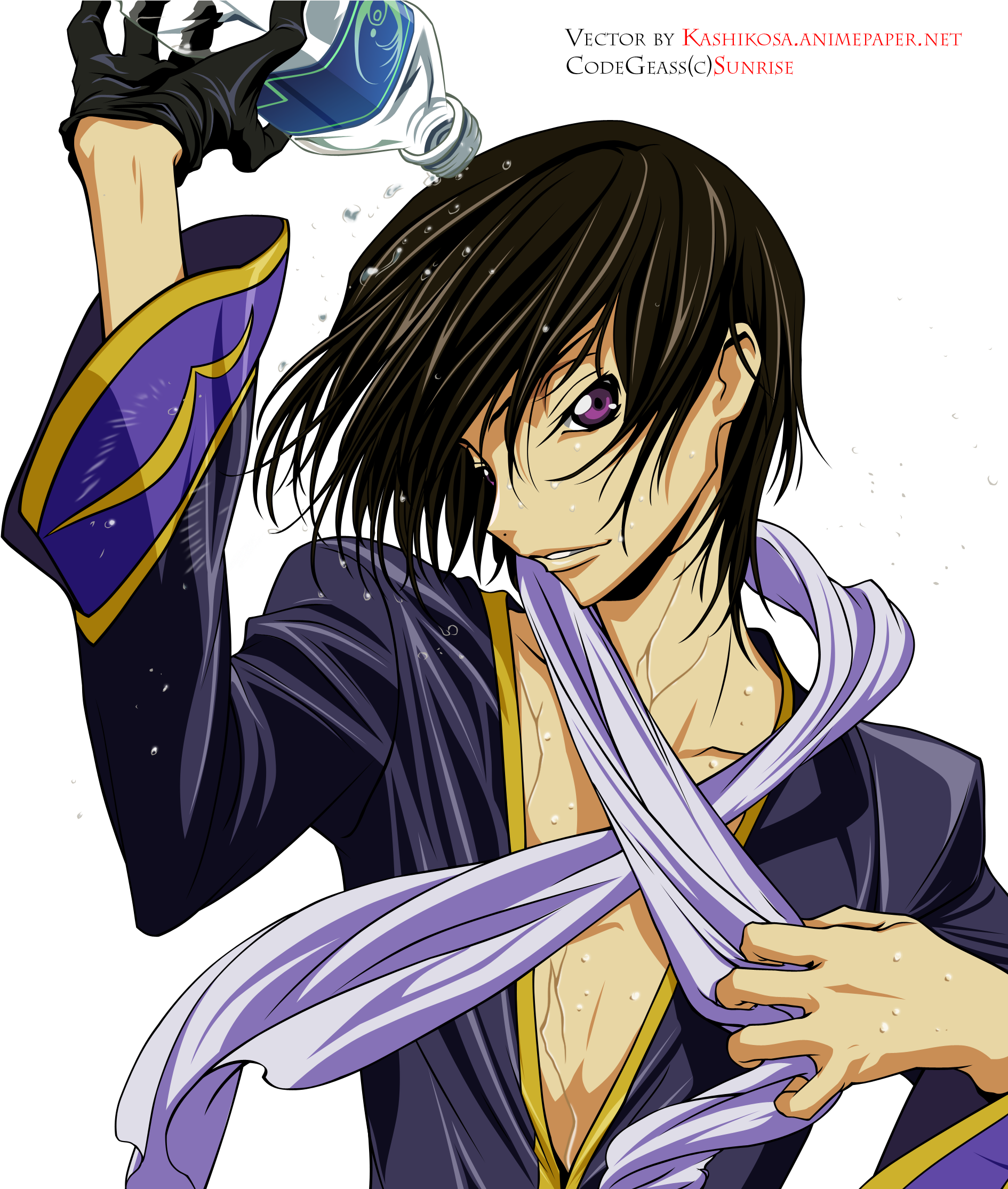Download Png - Code Geass Lelouch Water (2025x2228), Png Download