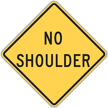 W8-23 No Shoulder - No Shoulder Sign (400x400), Png Download