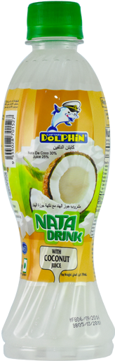 Nata De Coco With Coconut Drink - Dolphin Drink With Grape Juice 350 Ml (600x600), Png Download