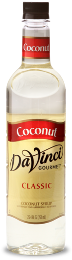 6073738400119 Coconut C 750ml P 6073738400119 Coconut - Davinci Classic Coconut Classic Syrup 750 Ml (600x600), Png Download