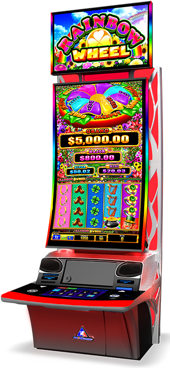 Rainbow Wheel Leprechaun, Find The Richest Pots Of - Video Game Arcade Cabinet (343x743), Png Download