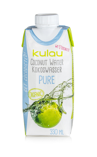 Kulau Organic Coconut Water Pure 330 Ml - Kulau Relax Coconut Water With Elderflowers (500x500), Png Download