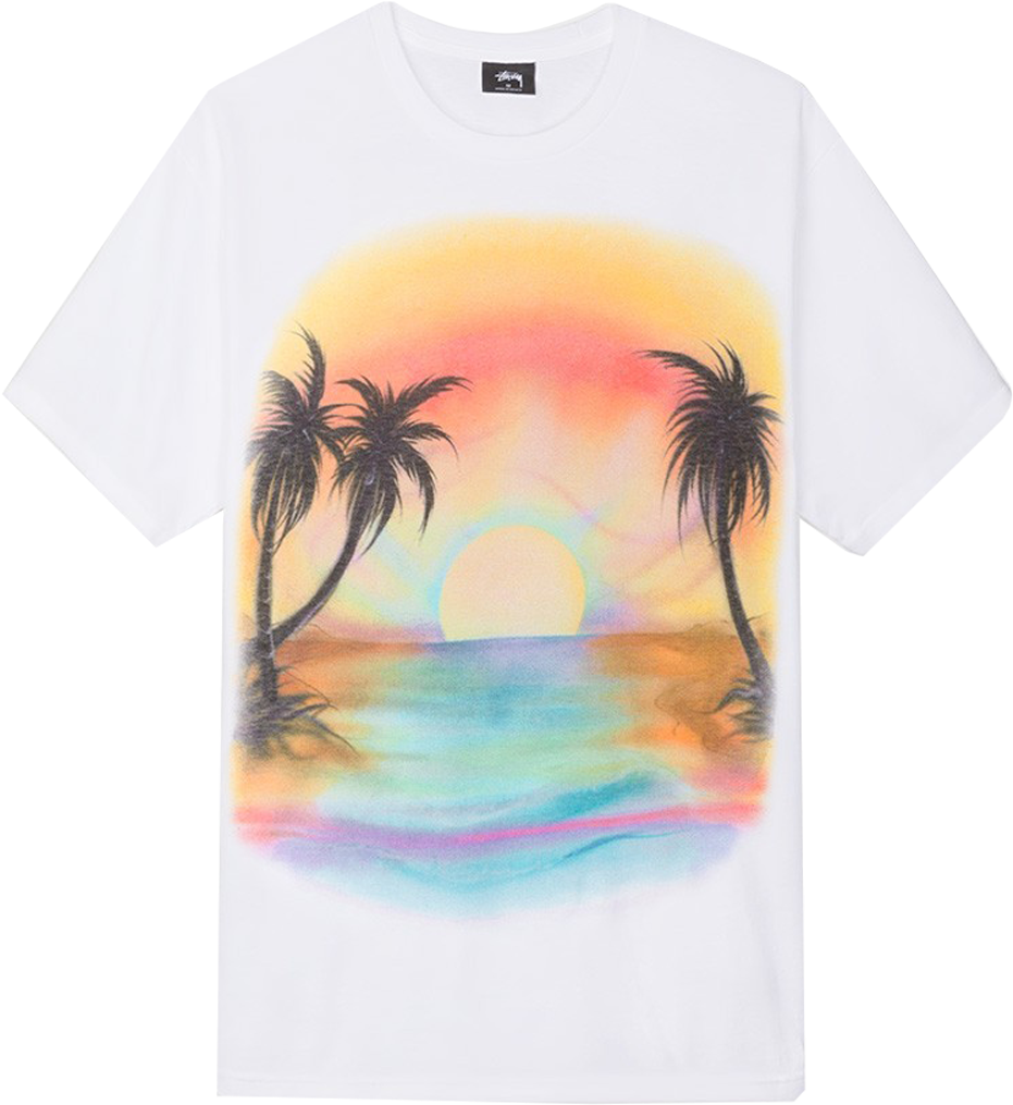 Stussy Men Sunset Hoody (white) (1200x1341), Png Download