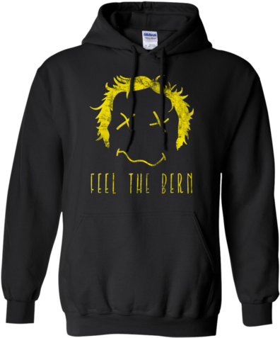 Bernie Sanders Feel The Bern Smiley Face Hoodie - Stranger Things Friends Don T Lie Hoodie (480x480), Png Download