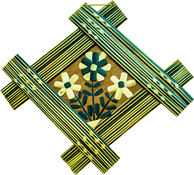 Natures Touch Yellow And Dark Brown Flowers Wall Hanging - Cross (1000x1000), Png Download