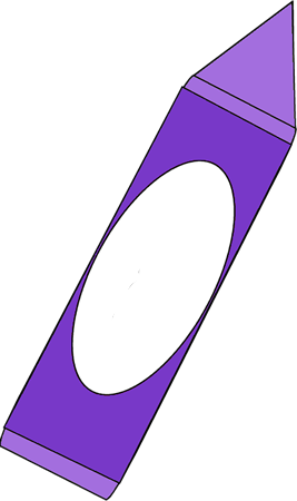 Mauve Clipart Softball - Purple Crayon Clip Art (267x450), Png Download