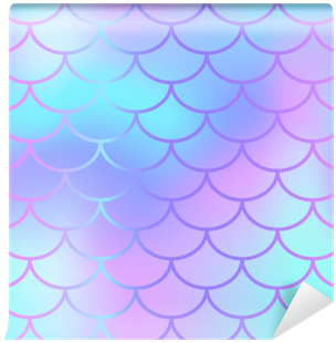 Cool Blue Fish Scale Pattern Vector Texture - Mermaid Purple And Blue (400x400), Png Download