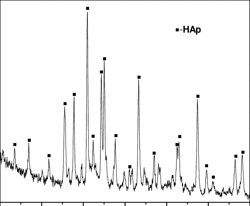 Xrd Pattern Of Synthesized Hap Powder From Fish Scale - Fish (811x670), Png Download