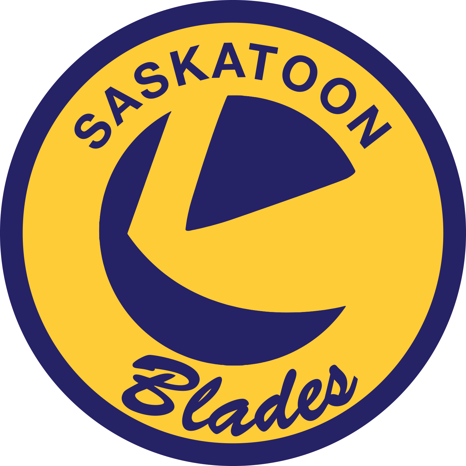 Pacman Logo New - Saskatoon Blades Logo (1531x1531), Png Download